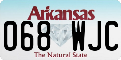 AR license plate 068WJC