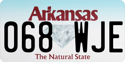 AR license plate 068WJE