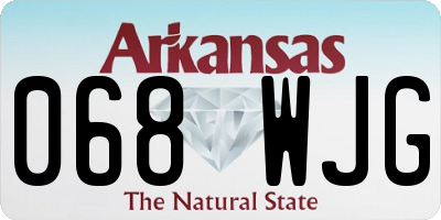 AR license plate 068WJG