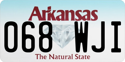 AR license plate 068WJI