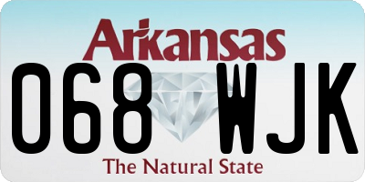 AR license plate 068WJK