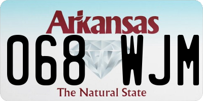 AR license plate 068WJM
