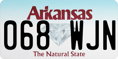 AR license plate 068WJN