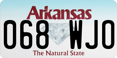 AR license plate 068WJO
