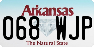 AR license plate 068WJP