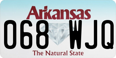 AR license plate 068WJQ
