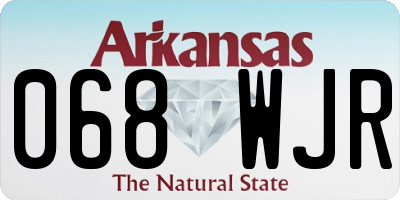AR license plate 068WJR