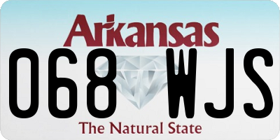 AR license plate 068WJS