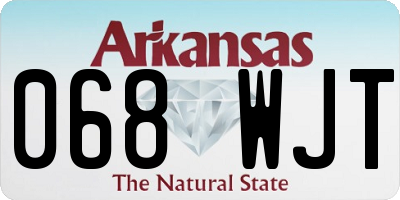 AR license plate 068WJT