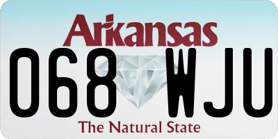 AR license plate 068WJU