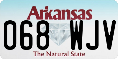 AR license plate 068WJV