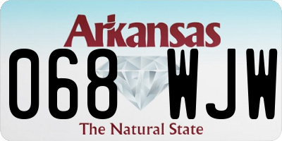 AR license plate 068WJW