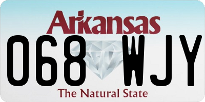 AR license plate 068WJY