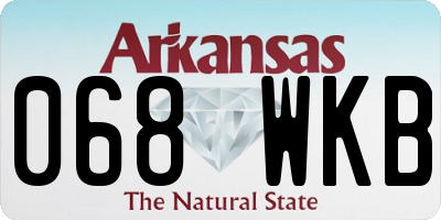 AR license plate 068WKB
