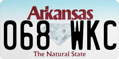 AR license plate 068WKC