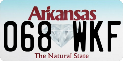 AR license plate 068WKF