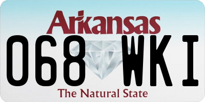 AR license plate 068WKI