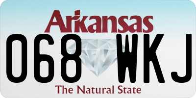 AR license plate 068WKJ
