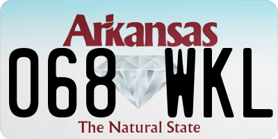 AR license plate 068WKL