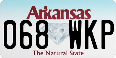 AR license plate 068WKP
