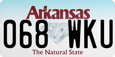 AR license plate 068WKU