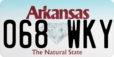 AR license plate 068WKY