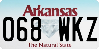 AR license plate 068WKZ