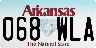 AR license plate 068WLA