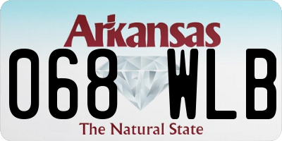 AR license plate 068WLB