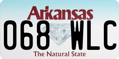 AR license plate 068WLC