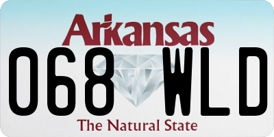 AR license plate 068WLD