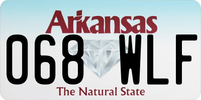 AR license plate 068WLF