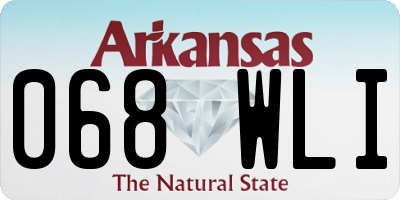 AR license plate 068WLI