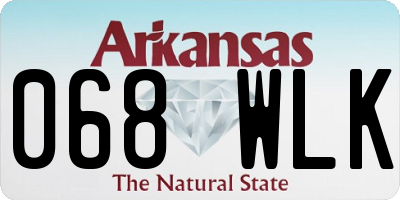 AR license plate 068WLK