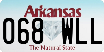 AR license plate 068WLL