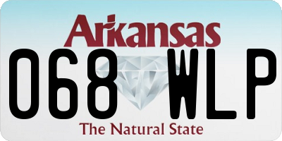AR license plate 068WLP