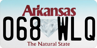 AR license plate 068WLQ