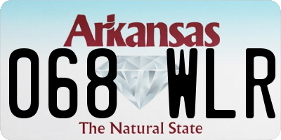 AR license plate 068WLR