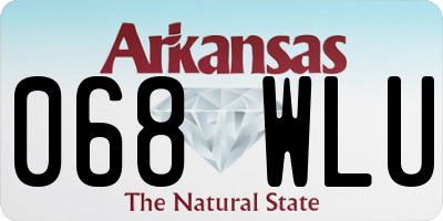 AR license plate 068WLU