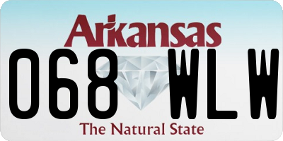 AR license plate 068WLW