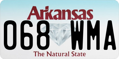 AR license plate 068WMA
