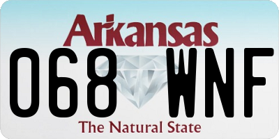 AR license plate 068WNF