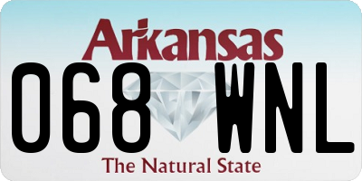 AR license plate 068WNL