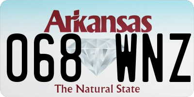 AR license plate 068WNZ