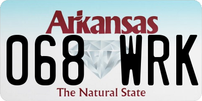 AR license plate 068WRK