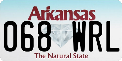 AR license plate 068WRL