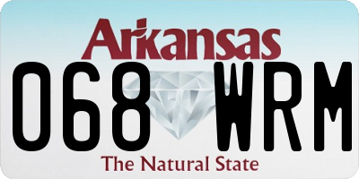 AR license plate 068WRM