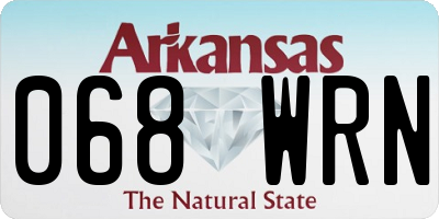 AR license plate 068WRN