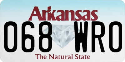 AR license plate 068WRO