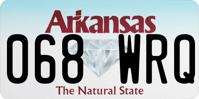 AR license plate 068WRQ